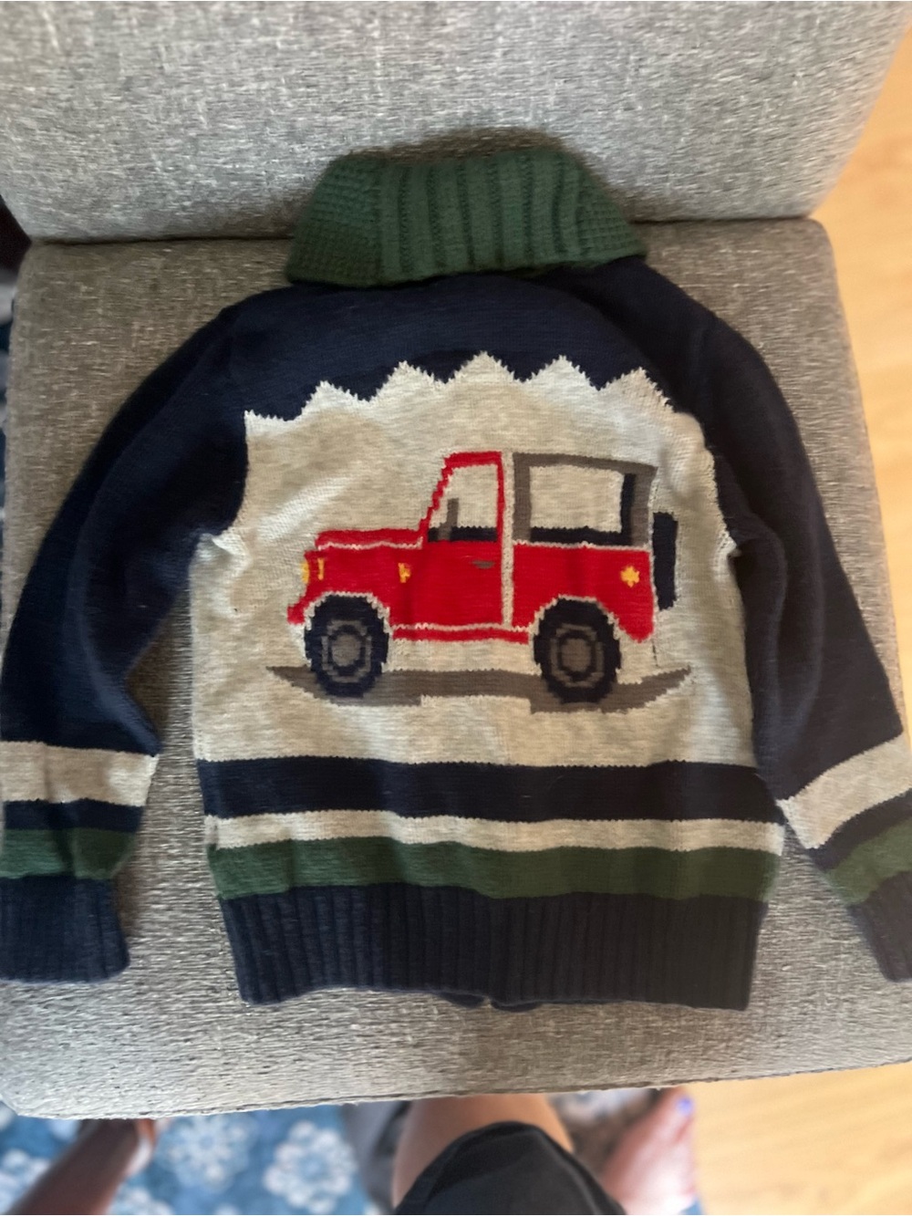 Baby Gap Holiday Zip Up Sweater - Picture 2 of 3